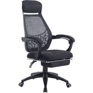 👉 Bureau stoel stof active zwart Bureaustoel Hanko Mesh met voetensteun, 8720526156945