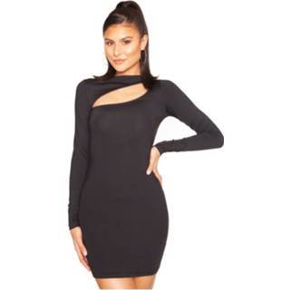 👉 Dress l vrouwen zwart Mini Cut Out