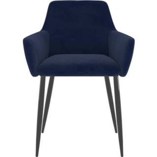 👉 Eetkamerstoel active blauw fluweel Eetkamerstoelen 2 st 8720286051795