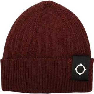 👉 Beanie onesize vrouwen rood Rib Hat