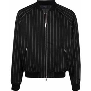👉 Bomberjacket XL male zwart Pinstripe Bomber Jacket