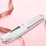 👉 Hair straightener wit active 2 In 1 Electric Splint Curling Wireless Straightener(Pearl White)