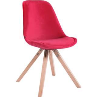 👉 Bezoekers stoel active rood Eetkamer - Bezoekersstoel Sievi Velvet Square legs NE, 8720526162625
