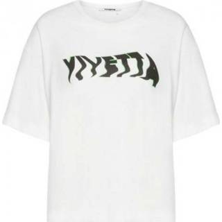 👉 Print T-shirt vrouwen wit Oversized Logo