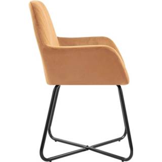 👉 Eetkamerstoel bruin fluweel active Eetkamerstoelen 4 st 8719883693040