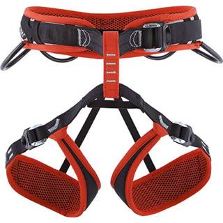 👉 Klim gordel uniseks S-XL rood zwart Stubai - Triple Climbing Harness Klimgordel maat S-XL, rood/zwart 9002793883984