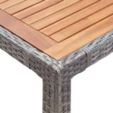👉 Terrastafel grijs acaciahout active Tuintafel 150x90x75 cm poly rattan en massief 8719883867755