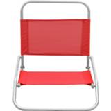 👉 Strandstoel active rood stof Strandstoelen 2 st inklapbaar 8720286073179