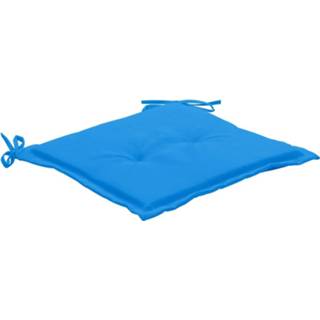 👉 Tuinstoelkussen blauw stof active Tuinstoelkussens 4 st 50x50x4 cm 8720286147597