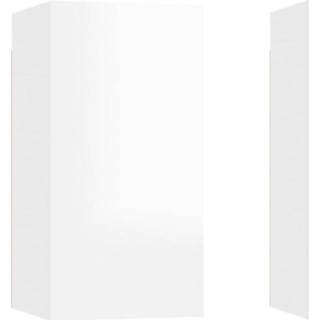 👉 Spaanplaat wit steigerhout Vidaxl Tv-meubelen 2 St 30,5x30x60 Cm Hoogglans 8720286351949