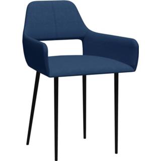 👉 Eetkamerstoel active blauw stof Eetkamerstoelen 2 st 8720286050460