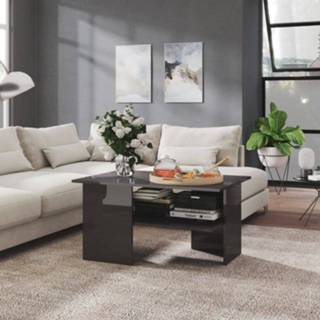 👉 Salontafel grijs active 90x60x46,5 cm spaanplaat 8720286560525