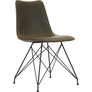 👉 Eetkamerstoel kunstleder taupe Dimehouse Industriële Viano - Premium 8720239804171