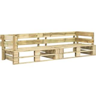 👉 Tuinbank hout bruin Vidaxl 2-zits Pallet 8719883590929