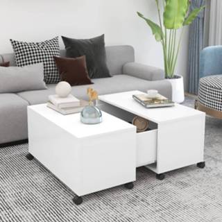 👉 Salontafel wit active 75x75x38 cm spaanplaat 8720286560686