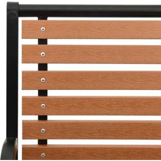 👉 Tuinbank zwart bruin staal active 125 cm en HKC 8720286106990