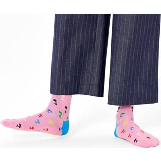 👉 Sock roze uniseks Happy Socks - Palm Multifunctionele sokken maat 41-46, 7333102521610