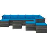 👉 Grenenhout active 12-delige Loungeset met kussens pallet massief 8720286260449