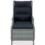 👉 Terras stoel active grijs Tuinstoel verstelbaar met voetenbankje poly rattan lichtgrijs 8720286156124