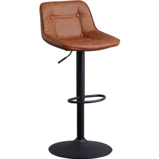 👉 Barkruk kunstleder bruin Dimehouse Industriële Jason - 59 Tot 79 Cm Cognac Verstelbaar 8720239808742