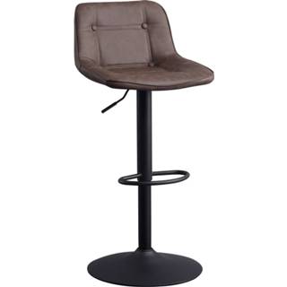 👉 Barkruk kunstleder taupe Dimehouse Industriële Jason - 59 Tot 79 Cm Verstelbaar 8720239808773
