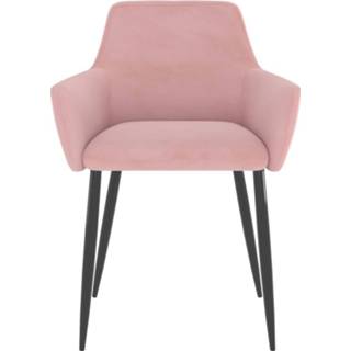 👉 Eetkamerstoel active roze fluweel Eetkamerstoelen 4 st 8720286326473