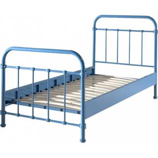 👉 Metaal blauw Vipack New York Bed 90 x 200 cm