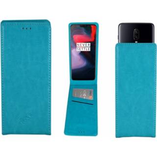 👉 Flipcase blauw Smart Magnet luxe Flip case 3.8 - 4.3 inch 8719828311367