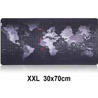 👉 Muismat antislip XXL met wereldkaart | 70x30 8719828534155