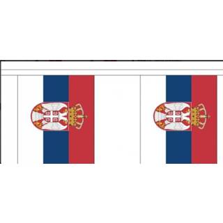 👉 Vlaggenlijn stof active Servië - 3 meter I 7435127540543