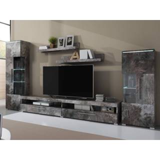 👉 Leisteen TV-meubelset INDIRA 01 4 deuren kleurrijke zonder led 5400943221442