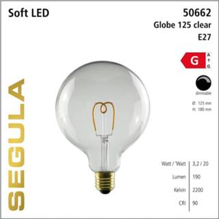 👉 LED Globelamp 125 3,2W 190 Lumen 2200K E27 dimbaar Segula 4260751136625