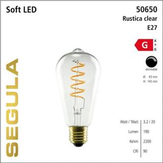 👉 LED lamp Edison dimbaar 190 Lumen 3,2W 2200K E27 Rustika Curved Spiral helder Segula 4260751136502