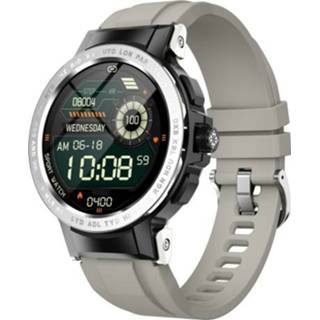 👉 Smartwatch zilver active E19 1,28 inch kleurenscherm smartwatch, IP68 waterdicht, ondersteuning voor hartslagbewaking/bloeddrukbewaking/bloedzuurstofbewaking/slaapbewaking (zilver)