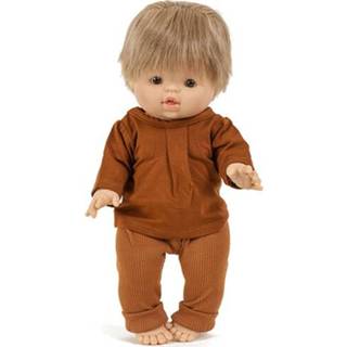 👉 Poppenkleding active Minikane basile - cognac 34 cm 3760283466791