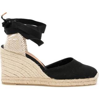 👉 Vrouwen zwart Wedge espadrilles