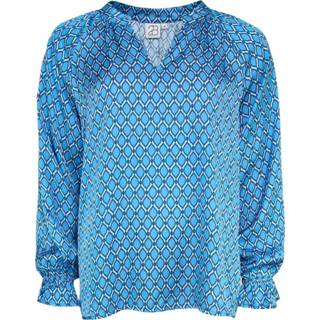 👉 XL vrouwen blauw Savannah Bluser