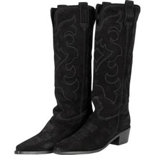 👉 Suede vrouwen zwart Botas Texas