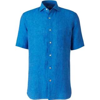 👉 Shirts korte mouw XL male blauw Short Sleeve Shirt