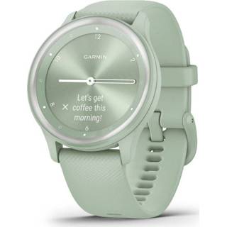 👉 Smartwatch zilver Garmin Vivomove Sport Cool Mint and Silver, Hybrid 010-02566-03