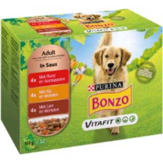 👉 Active Bonzo Vitafit Multipack Rund - Kip Lam in Gelei 12 x 100 gr 8445290054951