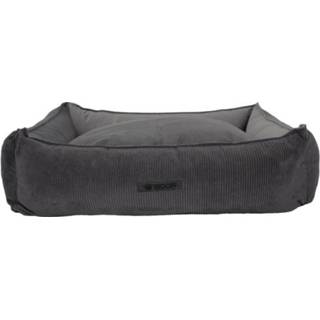 👉 Hondenmand antraciet velours Wooff Cocoon Rib - 90x70x22 cm 8717237177468 8717237178571