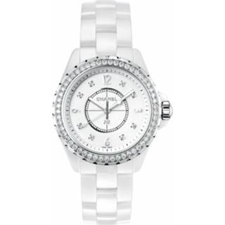 👉 Bezel wit onesize vrouwen Chanel - Donna H3110 J12 33mm White Ceramic Diamond Markers