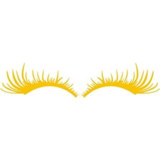 👉 Wimper geel active 5 Pairs Auto Grote Lamp Wenkbrauw Sticker Sexy Eye (Geel)