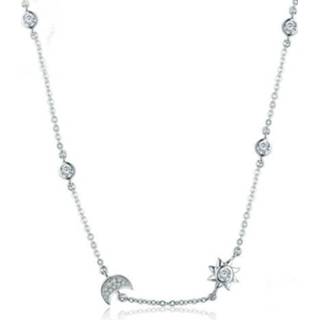 👉 Zirkonia zilveren rose active Sun Moon Shining S925 Sterling ketting vergulde