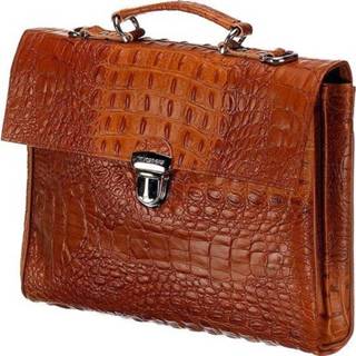 👉 Aktetas leer croco Mutsaers Leren - The Walker Cognac Laptoptas 13,3 inch 8720634660808