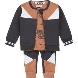 👉 Vest grijs jongens baby's 3-delig baby set T-shirt en broek roest 8719975804125 8719975804071