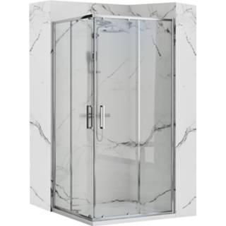 👉 Douchecabine chroom REA Punto met schuifdeuren 80 x 100 190 cm. - 5 mm. 5902557362776