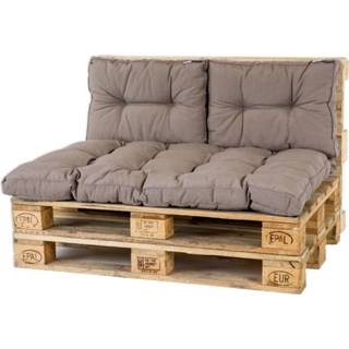 👉 Polyester beige Madison Palletkussenset Florance Taupe - 3 delig