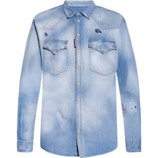 👉 Denim shirt male blauw